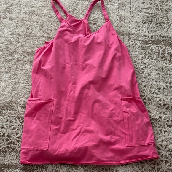 Pants - Pink Sleeveless Pocket Tunic